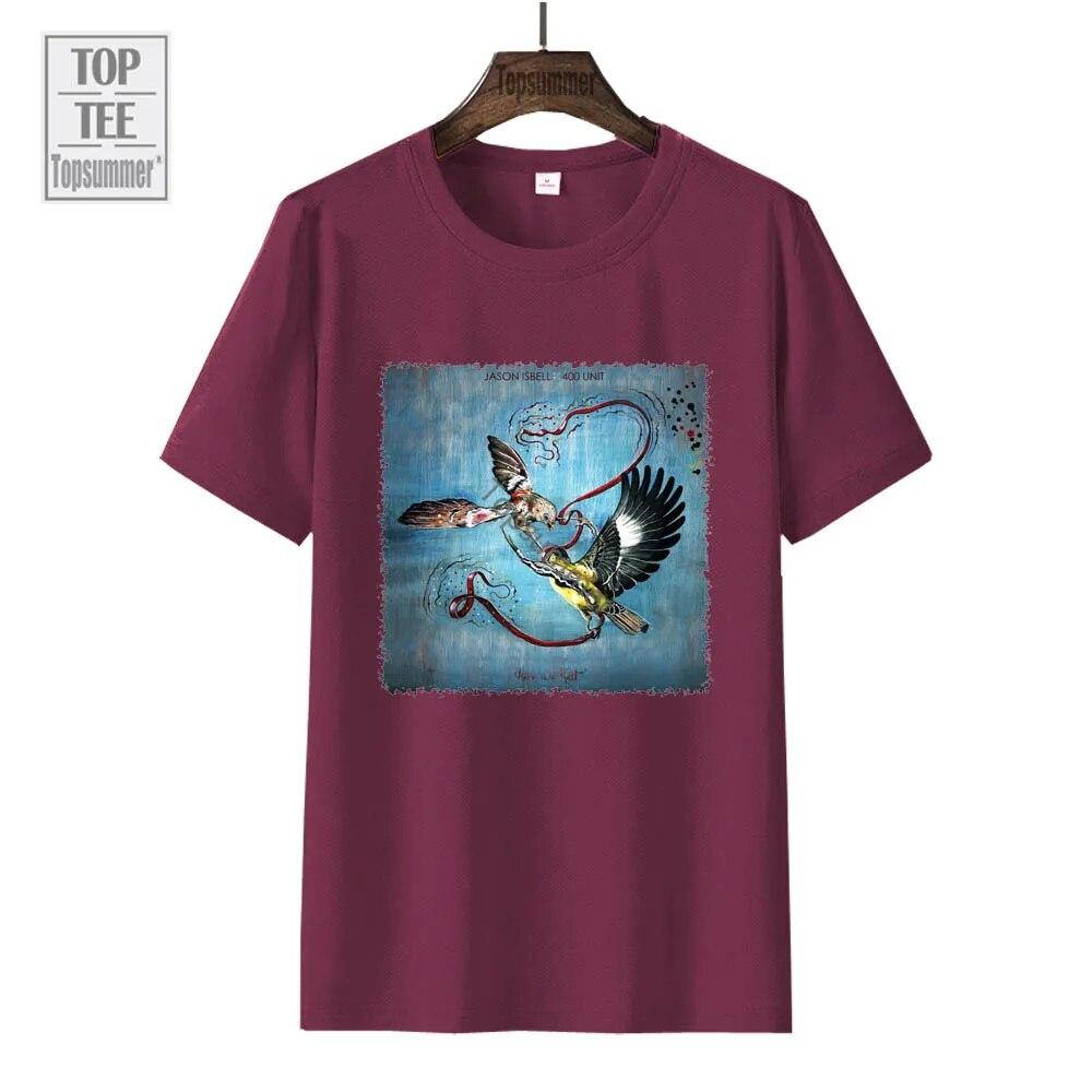 Camiseta do álbum Here We Rest Jason Isbell e a turnê de 400 unidades Camiseta da moda adolescente Harajuku Camiseta de algodão Roupas pretas