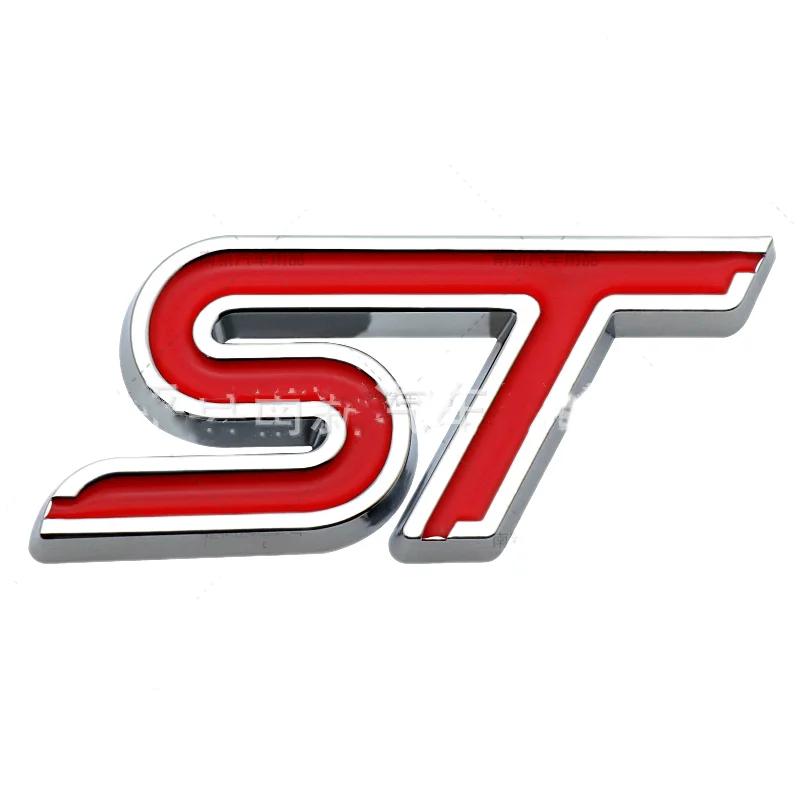3D Auto ST Heckklappe Seite Kotflügel Emblem Abzeichen Aufkleber für Ford ST Logo Focus Fiesta H6 Ecosport 2009-2015 Mondeo Focus2 Focus3 MK2