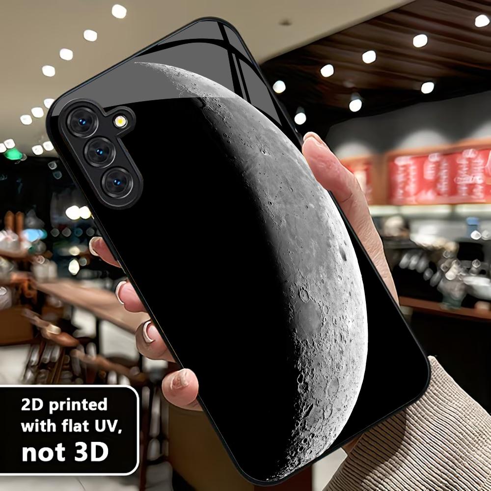Moon Moon Protective Exquisite High-end PhoneCase Glass TPU PhoneCase for Samsung Galaxy S26 S25 S24 S23 S22 S21 FE,Ultra,Plus
