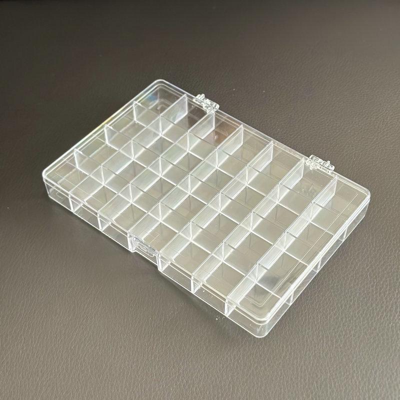28 Grids Clear Plastic Organizer Box, Craft Storage Container For Beads Organizer, Desktop Organizing & Sorting Storage Box