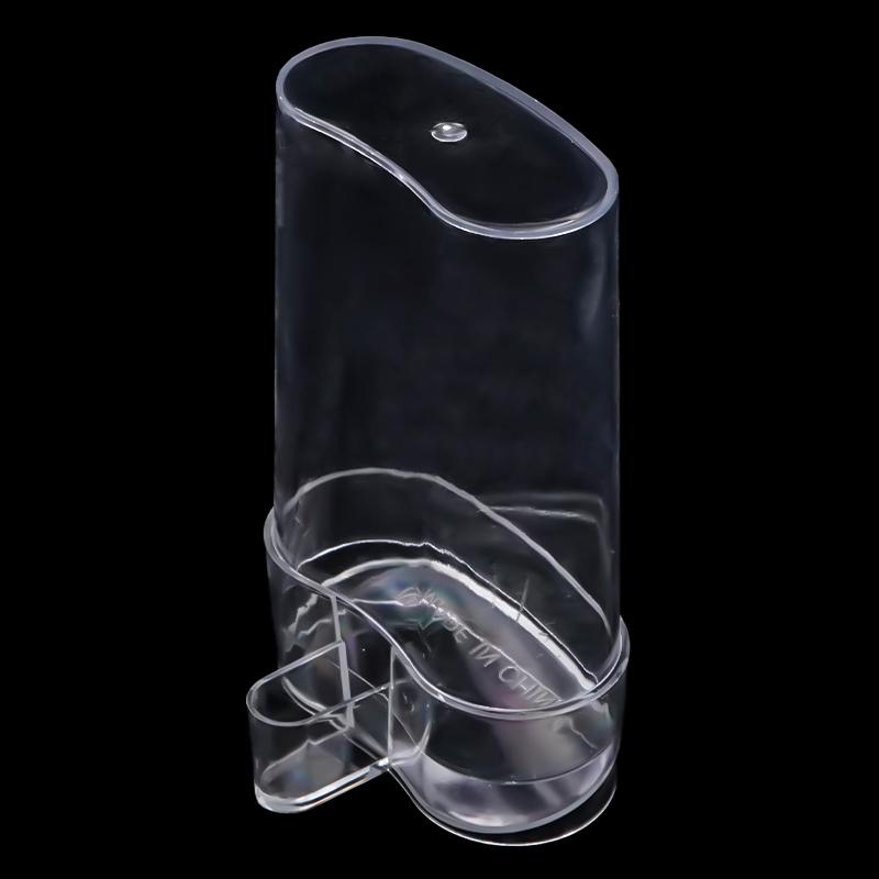 2 Stück 13cm Vogel-Futterbox Transparente Vogel-Wasser-Futterbox Haken Vogelkäfig Hängender Futterspender Papageien Tauben Vögel Futterwerkzeuge
