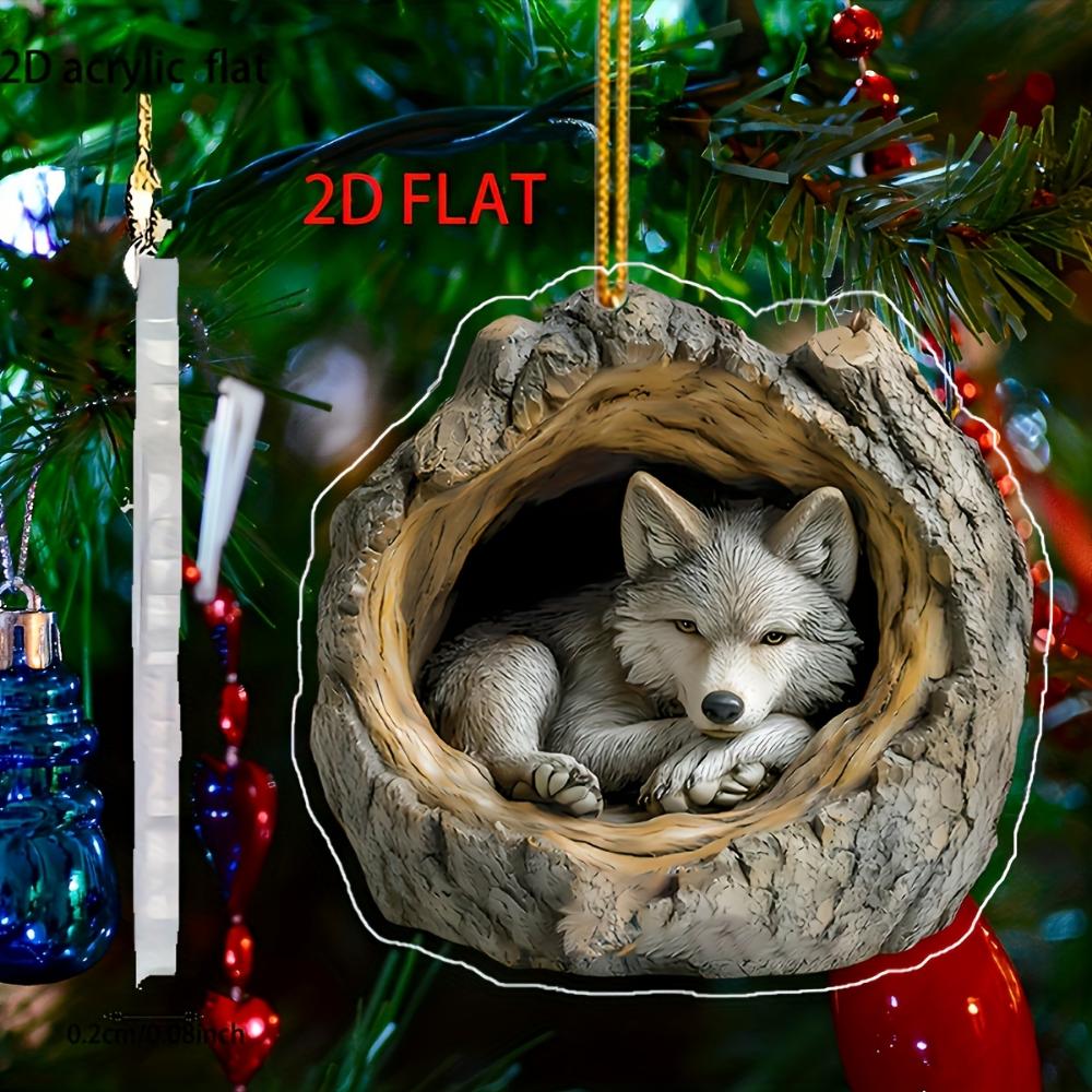 

2D Акриловые Животные Рождественские Украшения на Елку Милая Коала Обезьяна Кошка Подвеска для Рождественского Мешка Машины Домашнего декора