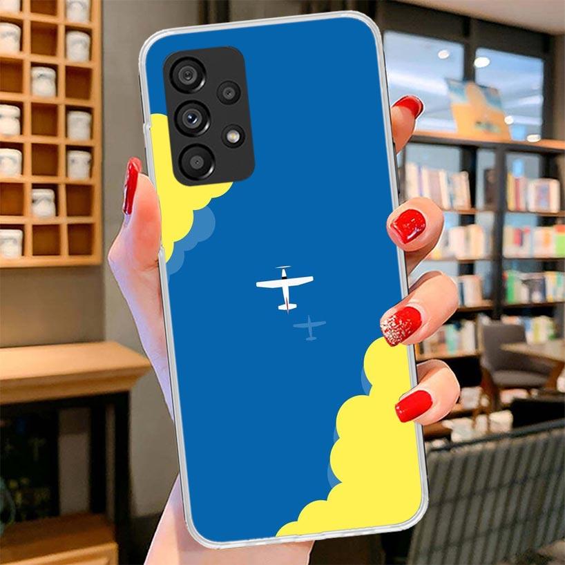 Paper Plane Airplane Fly Phone Case For Samsung Galaxy A17 A37 A57 A16 A26 A36 A56 A15 A25 A35 A55 A14 A24 A34 A54 A13 A23 A33 A