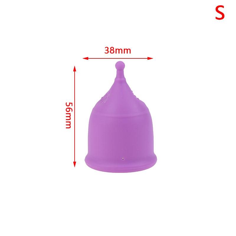 

1 шт. мягкая силиконовая менструальная чаша для чувствительных женщин, многоразовая SML S фиолетовый