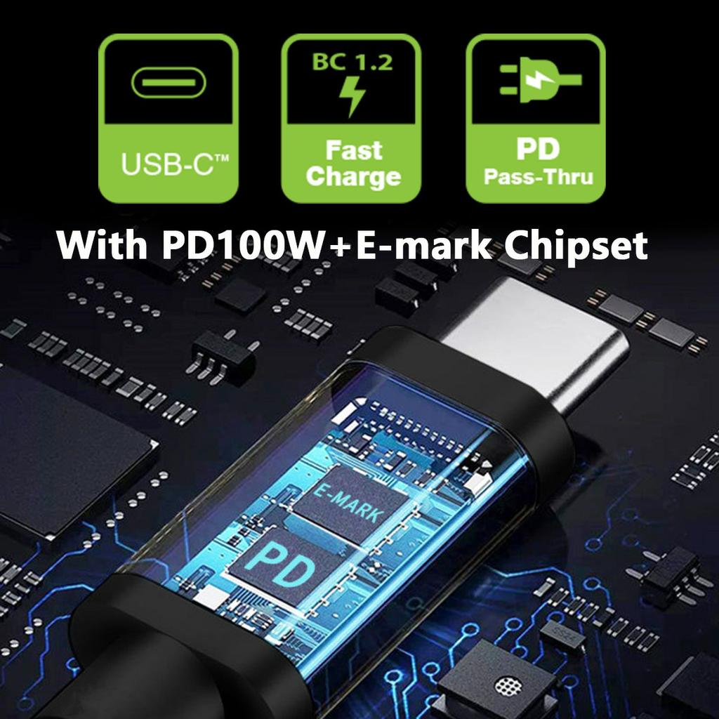 UC-110-5525MM 1.8m USB-C zu DC 5.5x2.5mm Kabel PD 100W Nylon Geflecht Ladekabel für Laptop