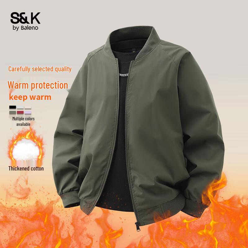 Baleno Men s S&K Baseball Collar Padded Jacket XL