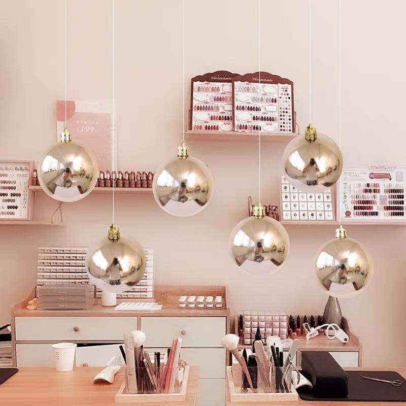 Mini Christmas Balls Set Xmas Tree Hanging Pendant Electroplated Christmas Balls Ornament for New Year Party Home Decoration