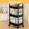 Small Trolley Storage Cart With Folding Rotating Mobile Shelves For Kitchen And Bedroom Organization