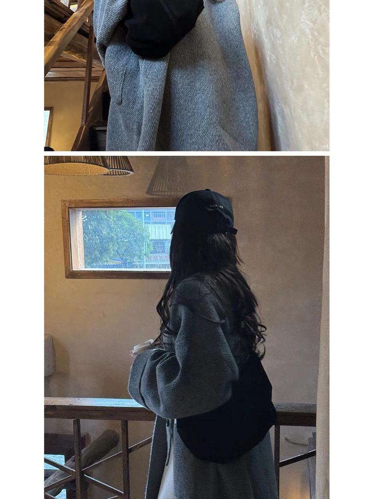 2025 Wildleder Knödelbeutel: Koreanische Retro Umhängetasche mit mattem Maillard-Design