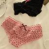 Ladies Summer Sexy Sweet Cake Mesh Yarn Breathable Cotton Crotch Low Waist Triangle Briefs