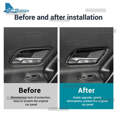 Echter Weicher Carbonfaser-Zieraufkleber Für Mercedes Benz A CLA Klasse W177 W118 C118 2020-2025 2025 Auto Innen Türgriff Rahmen