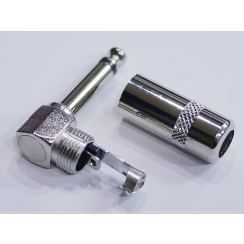 Mono Phone Plug, Switchcraft #226 Type, Angled, L-Shaped, for DIY Shielded Cables, Patch Cables, and More (Sold Individually, Standard Item)