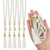 5-20Pcs Muslim Prayer Beads Islamic 99 Pearls Charm Bracelets with Tassel 2026 Eid Mubarak Ramadan Festival Gift Home Decoration