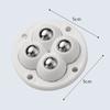 4pcs Pulley Furniture Casters Wheels Mute Ball Self Adhesive Type Universal Wheel 360° Rotation Strong Load-bearing