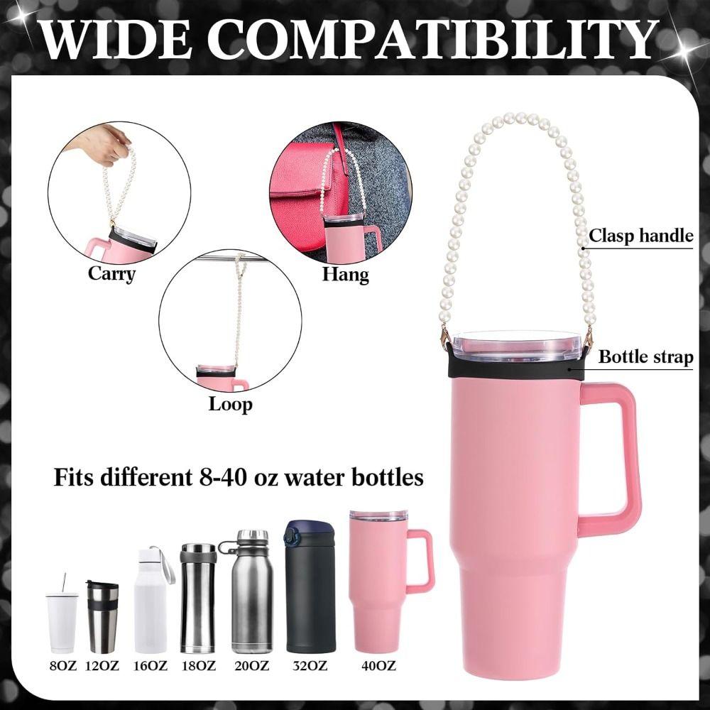 Fits Most 8-40 Oz Bottles Water Bottle Handle Water Bottle Sling with Strap for Stanley Cup