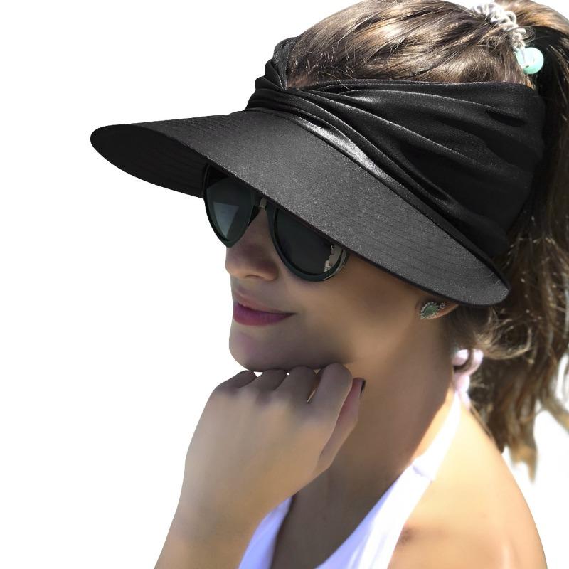 Beach Sun Hat Women's Empty Top Hat 50 + Sun Protection Hat Women's Outdoor Sports Hat