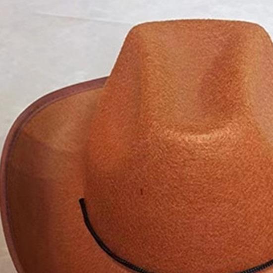 Cowboy Hat Women Men Western Adult Sun Hat Non-woven Fabric Cowgirl Hat Festival Theme Party Hat Fashion Accessory