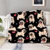 Pug Digital Printing Blanket Cute Animal Blanket Foreign Trade Wholesale Factory Direct Sales Small Blanket Sofa Blanket