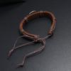 Braided Wrap Leather Bracelets for Men Vintage Life Tree of Rudder Charm Wood Beads Ethnic Tribal Wristbands