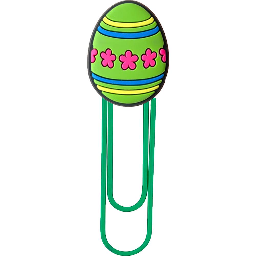 16 Easter-Themed U-Shaped Paper Clips—Creative, Cute, Large-Sized PVC Cartoon Bookmarks