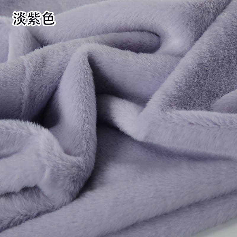 Plain Long Hair Plush Fabric By Meters for Clothes Blankets Coats Sewing High Quality Imitation Rex Rabbit Fur Cloth Soft Silky