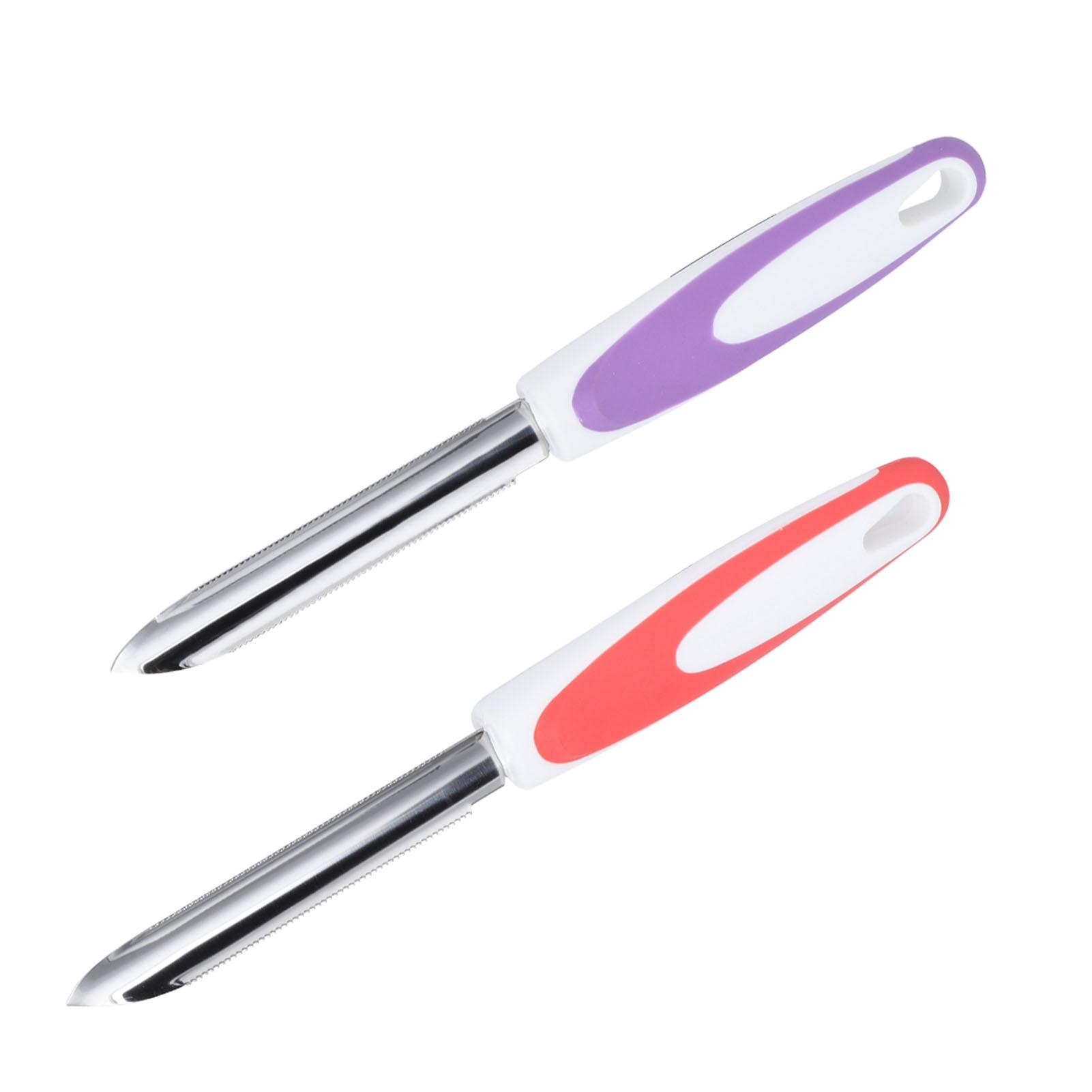 

2Pcs Stainless Steel Fruit Pepper Corer Core Remover Tools Kitchen Supplies OrangePurple