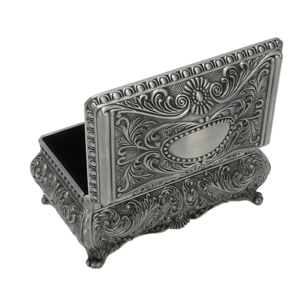 Antique Vintage Jewelry Box Silver Storage Jewelry Box Musical Jewelry Box For Ladies