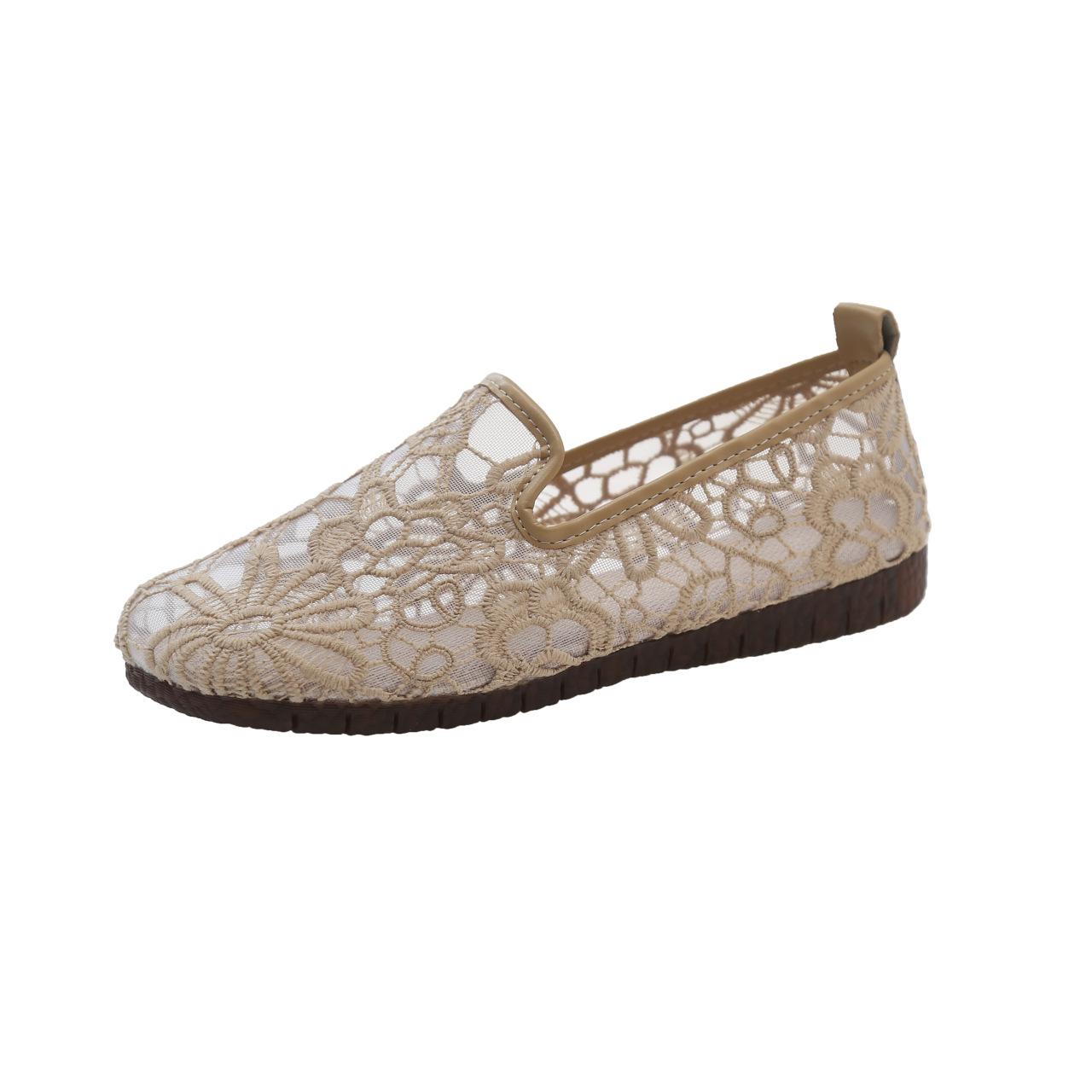 

Обувь Fisherman 2024, лето и осень, новые туфли Doudou с плоской подошвой, однопедальные ленивые мокасины с мягкой подошвой, женская обувь 35 хаки