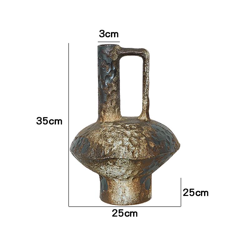 Retro Wabi-Sabi Zen Pottery Vase for Home and Hotel Decor