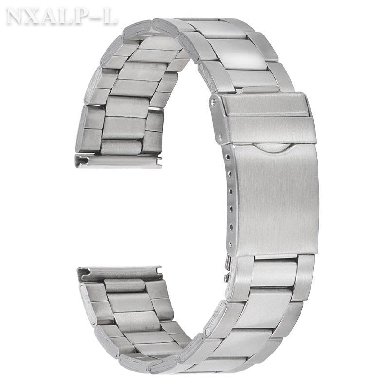 12 14 16 18 20 22 24mm Armbänder Edelstahl Uhrenarmband Universelles Herrenband Faltschließe Armband Armband Uhrenzubehör
