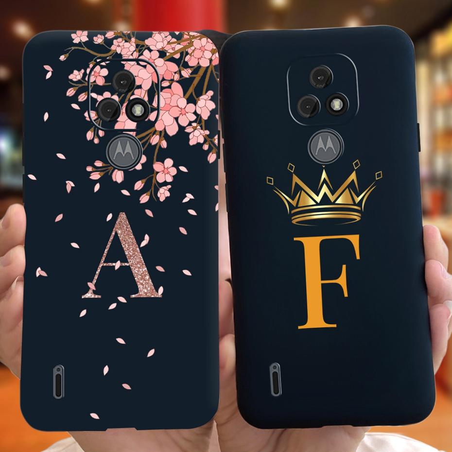 Luxury Letter Phone Case For Motorola Moto E7 E7i Power Moto E7 Plus 2020 Soft Black Silicon Cases For MOTOE7 E 7 7i Powe E7plus