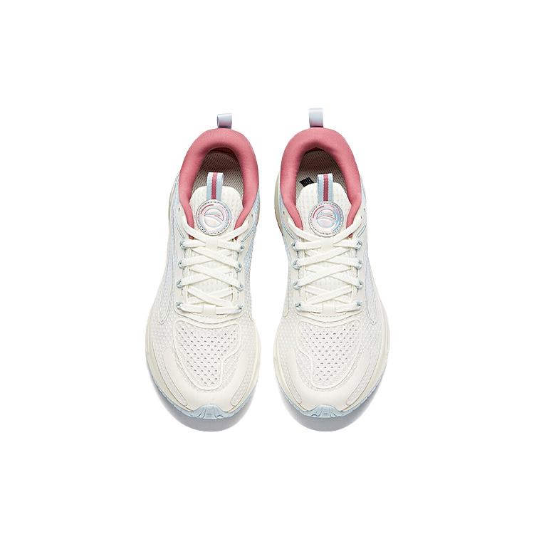 New ANTA Tron 1.0 Running Shoes Women's Low Top Ivory White/Light Azure 122115586-4