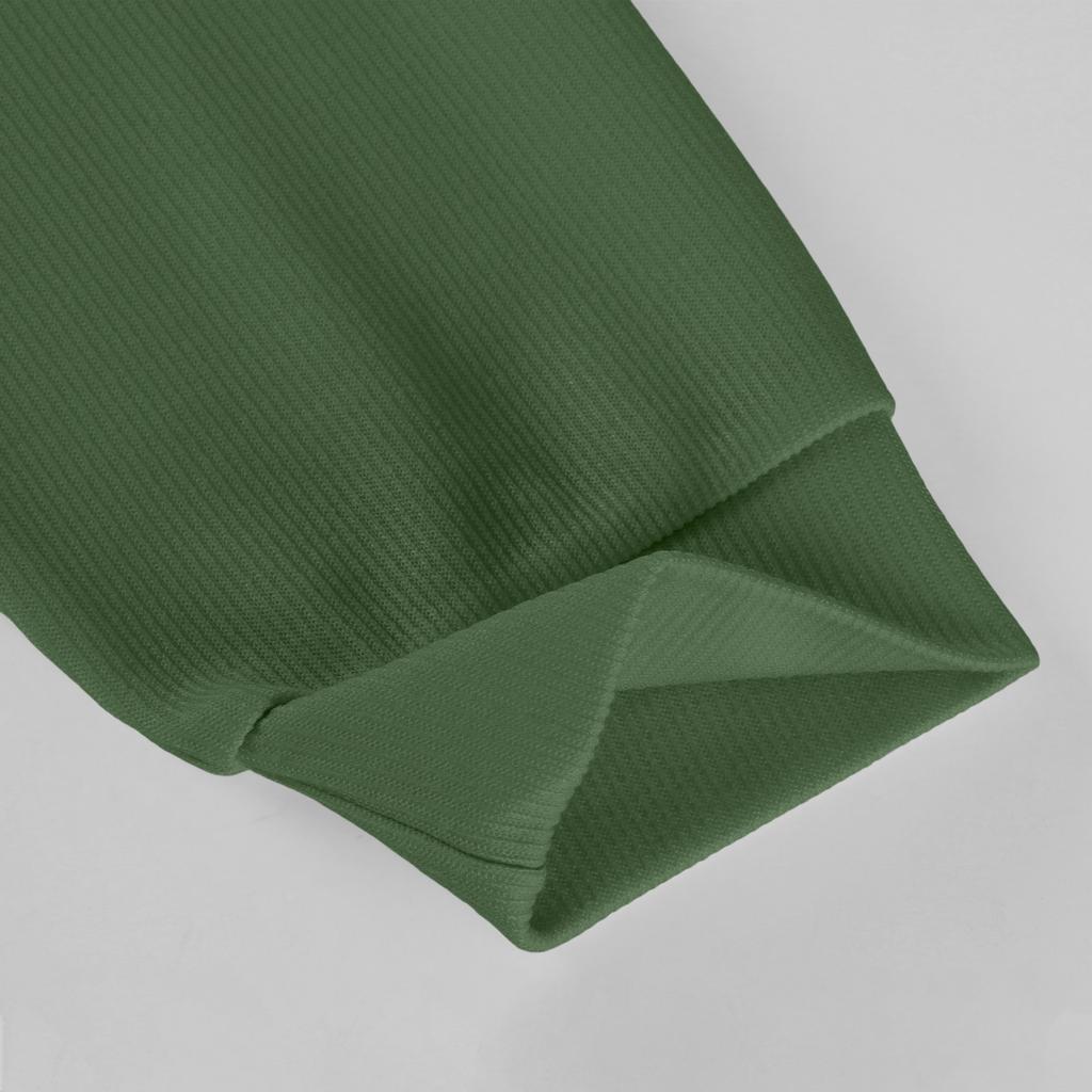 Men's Button-Down Collar Long-Sleeve Ribbed Knit Pullover