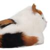 Soft Plush Cat Doll High Simulation Opening Eyes Lifelike Animal Toy for Desk Decoration Colorful Hair