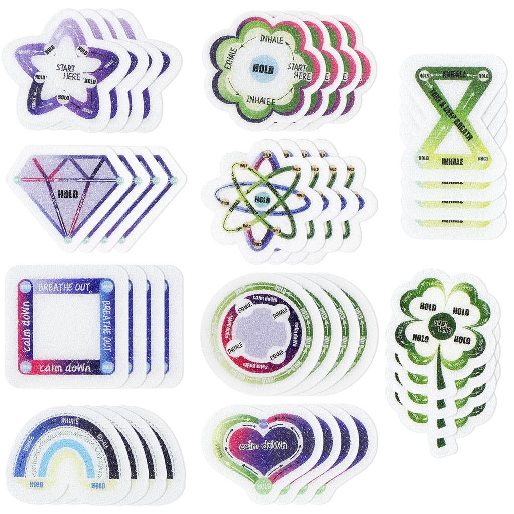Anxiety Sensory Stickers Textured Calm Stickers Tactile Rough Textured Stickers for Relieve Adults Kids Teens Fidgets Stress
