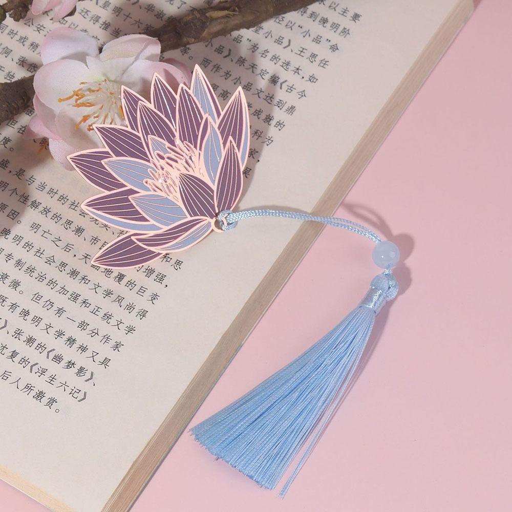Rose Gold Tassel Bookmark Metal Book Page Marker High-quality Book Clip