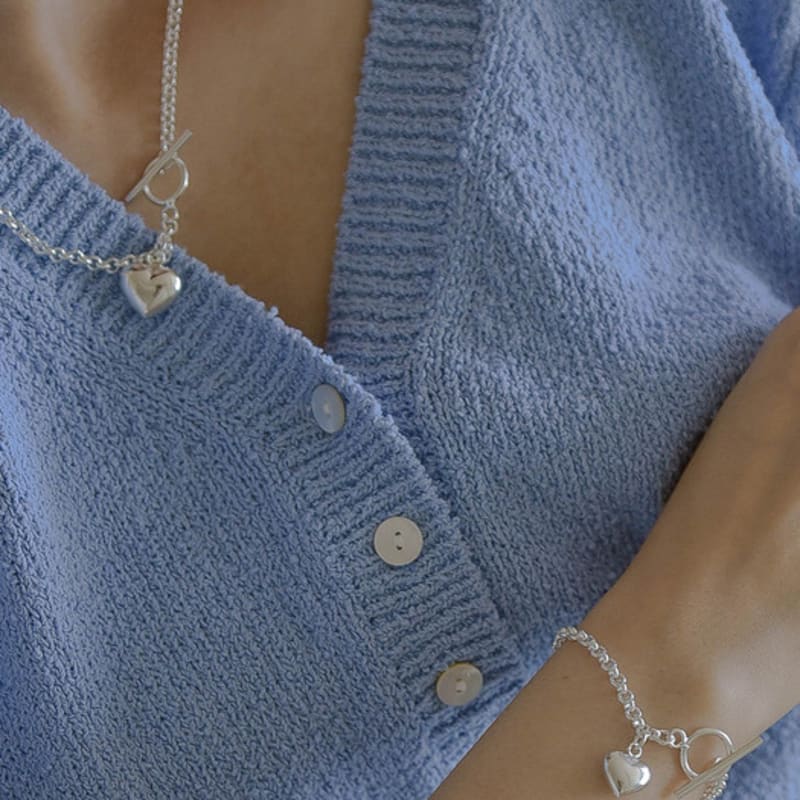 Retro Finger Sweet Heart Necklace_SN233