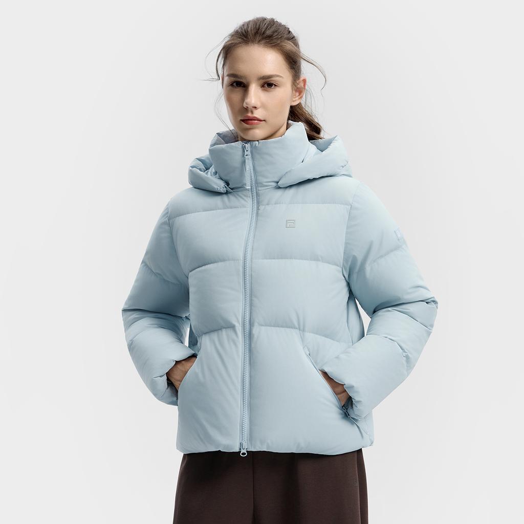 FILA Fitness Minimalist Personality Trendy Fashion Sports Casual Comfortable Versatile Warm Goose Down Jacket Women outerwear Sky-Blue A11W541905FLB