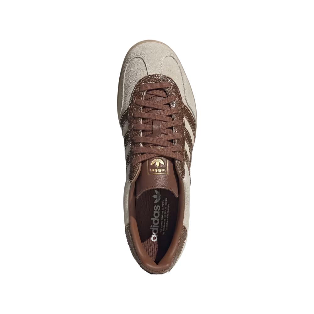 adidas Gazelle Indoor Bianco Sporco Marrone Usato Gomma Sneakers da Uomo KH9693