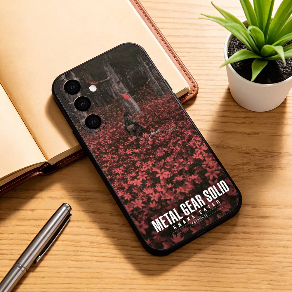 Metal G-Gear S-Solid Phone Case Black Silicone Soft For Samsung Galaxy A73,A72,A71,A70,A53,A52,A51