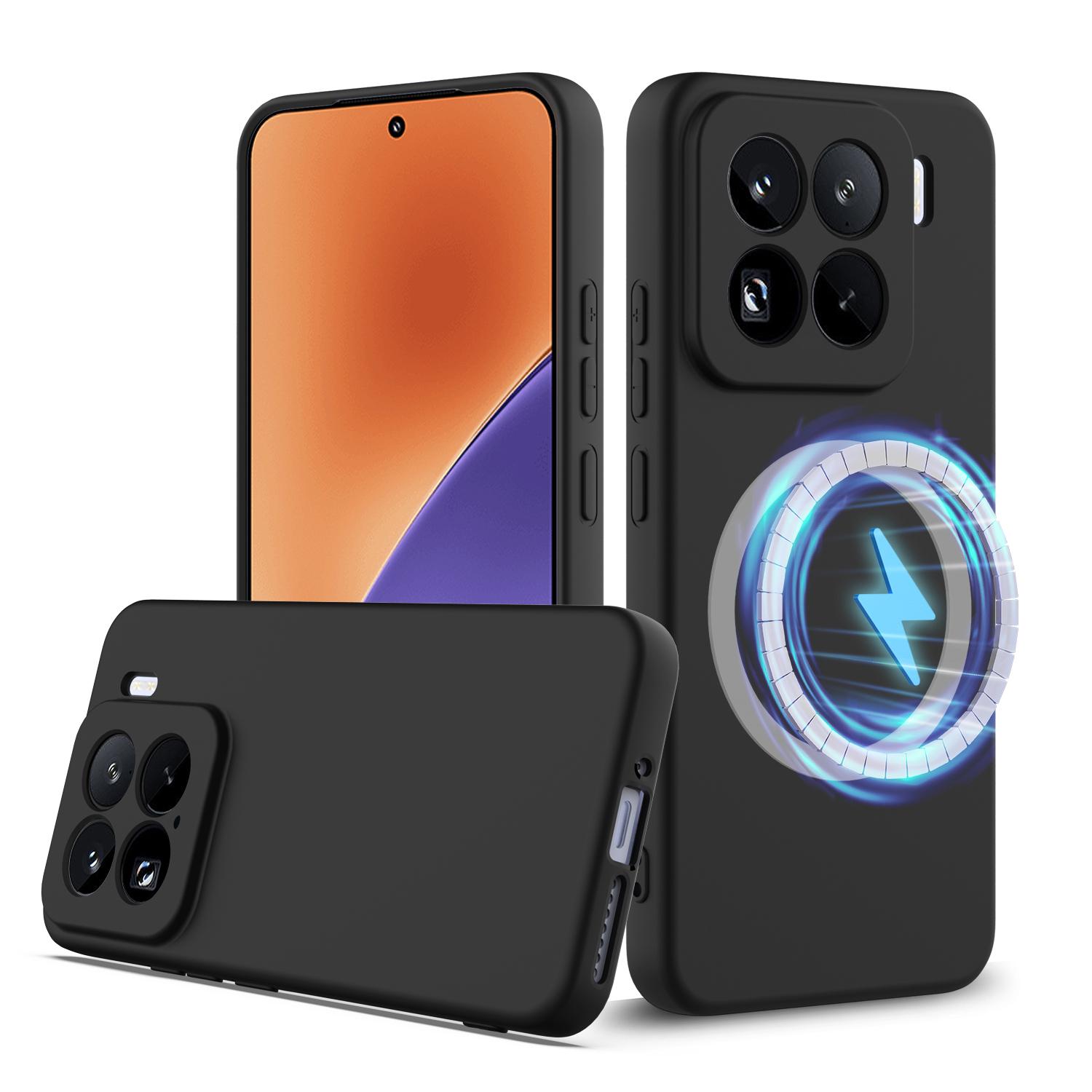 For Xiaomi 15 Pro Magnetic Case Anti-Drop Liquid Silicone Phone Cover A