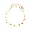 European Tassel Anklet: Titanium Steel, 18K Gold Leg Chain Foot Jewelry - S113