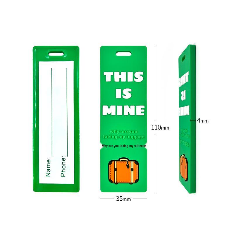 Original Macaron Soft PVC Luggage Tag with Epoxy Printing