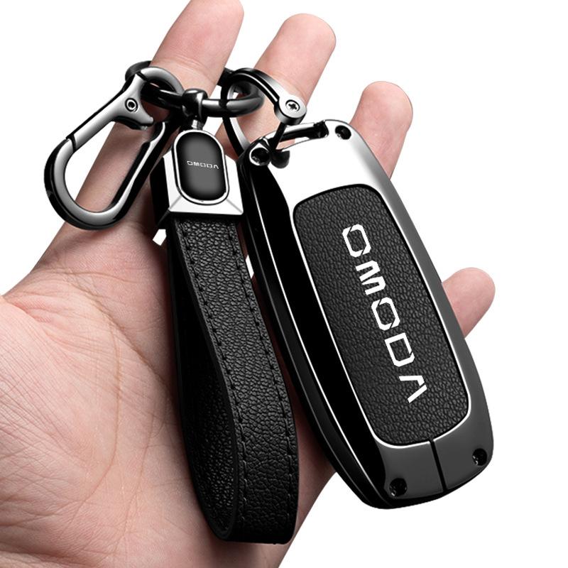 OMODA High-End Zinc Alloy Car Key Case with Anti-Lost Buckle for Men and Women.