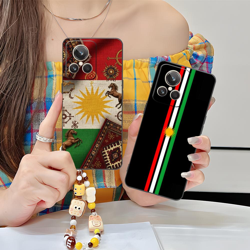 Kurdistan Flag Matte TPU Mobile Phone Case for Realme 15 14 13 12 11 10 9 Pro Plus T i Lite 5G Colorful Printing Cover