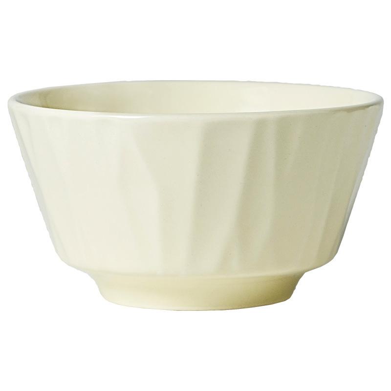 Nordic Cream Simple Style Rice Bowl Pure White Creative Daily Household Tableware Small Bowl Soup Bowl Noodle Bowl