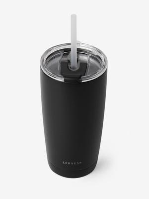 LEAVES Insulated Straw Tumbler_BLACK
