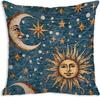 Celestial Moon Sun Star Pillow Cover Throw Cushion Boho Astrology Space Theme Decor 40x40cm Nursery