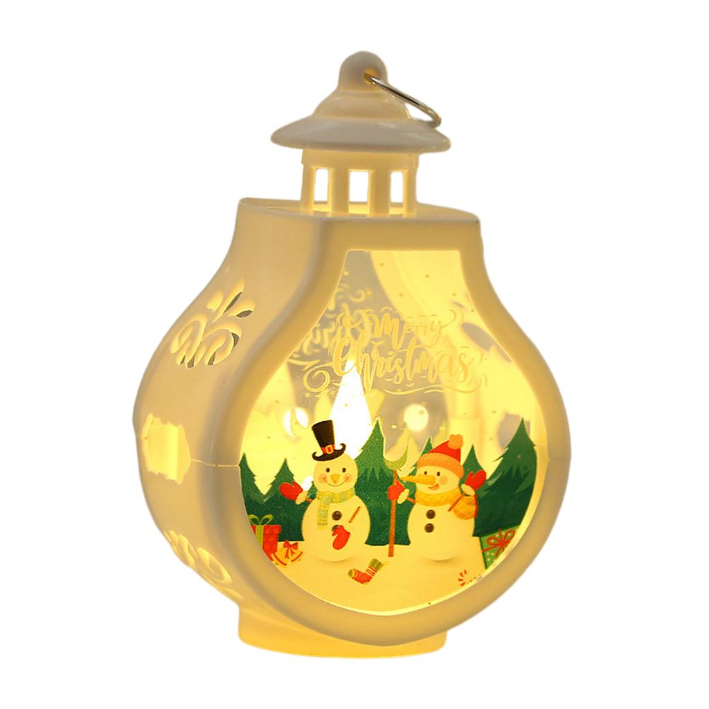 Lanterne de Noël Bonhomme de neige Arbre Lumières LED Décoration de Maison Lampe Délicate Ornement de Noël Arbre de Table Décoration Pendentif Cadeau de Festival