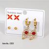 High-End European & American Stainless Steel Earrings: Fashionable, Non-Fading, Versatile Luxury Jewelry Set for Women